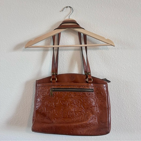 Patricia Nash Brown Embossed Shoulder Bag - Picture 1 of 16